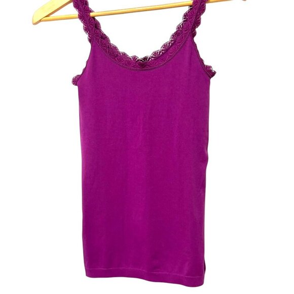 NWOT Bundle of 2 Scoop Neck Tank Tops Size S Lace Detail Purple Orange NY & Co. - Picture 2 of 4